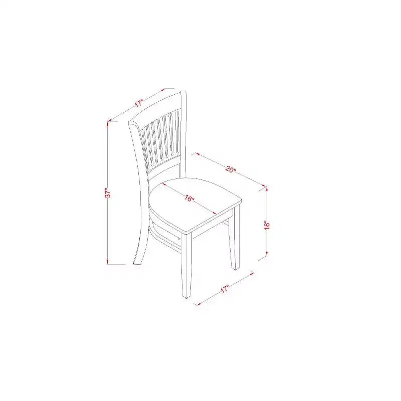 5 Piece Dinette Set - Wood Dining Table & Chairs - Linen White Cottage Style