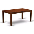 Rectangular Dining Set - 7 Piece Table & Chair Set - Espresso Finish - Extendable Leaf Table - Wood Dining Chairs
