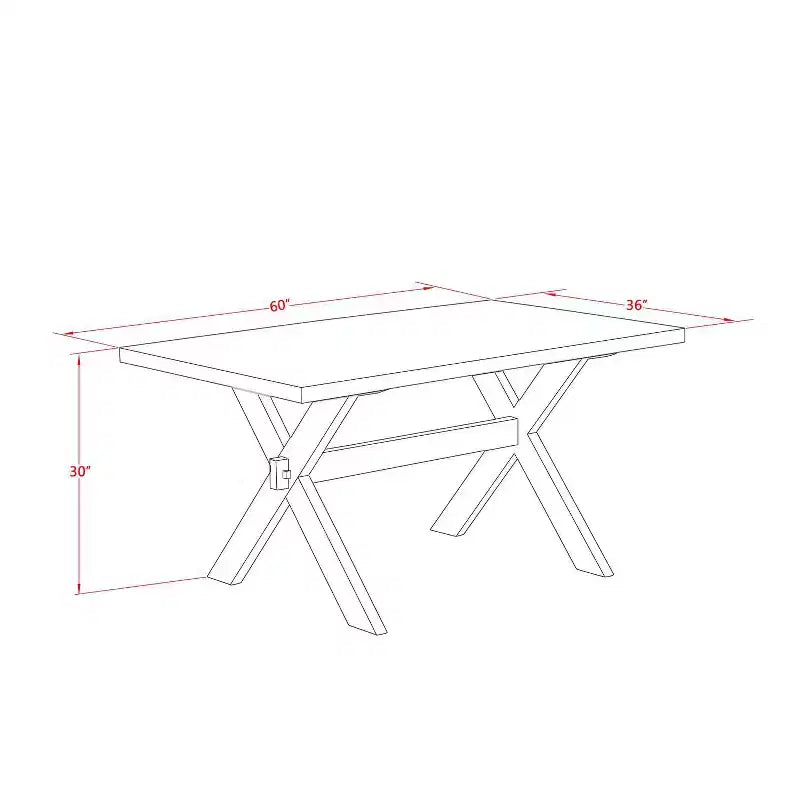 HomeStock 6-Piece Rectangle Natural Oak Finish Solid Wood Top Dining Table with 1-Bench, 4-Chairs