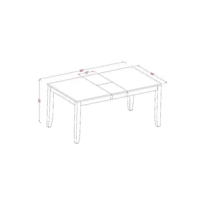 Luxury Dinette Set - Table with Leaf & Chairs - Cappuccino Finish - Modern & Traditional Design