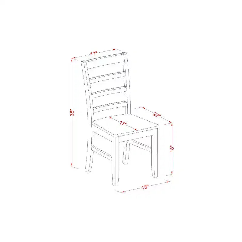 Luxury Dinette Set - Table with Leaf & Chairs - Cappuccino Finish - Modern & Traditional Design
