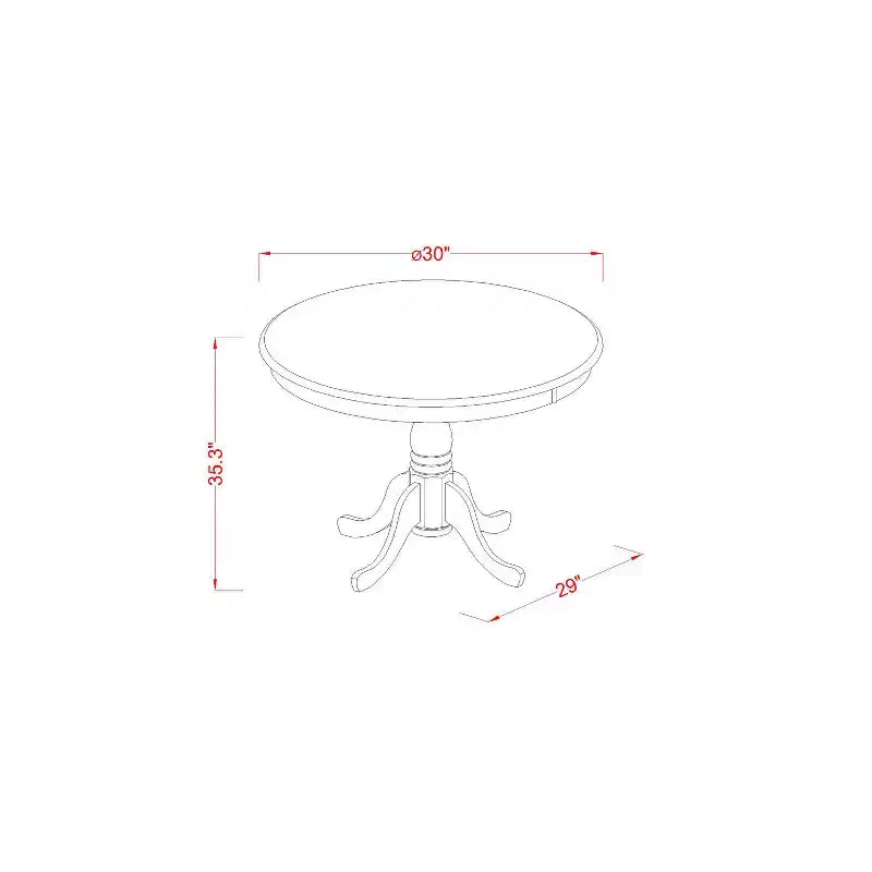 Kitchen Counter Height Dining Set - 5 Piece Table & Chair Set - Oak Finish