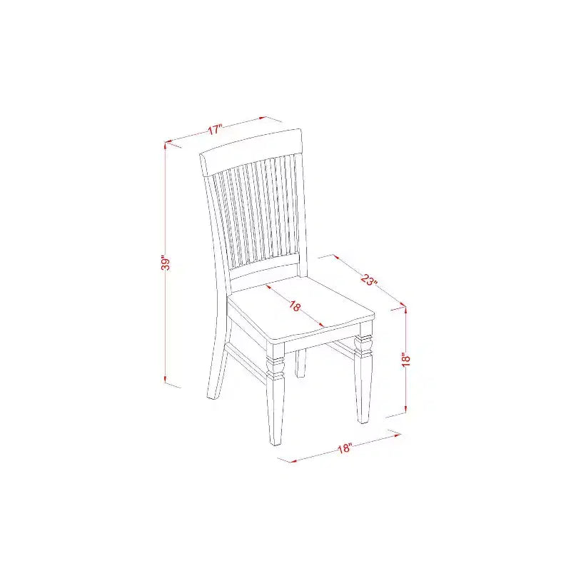 Modern 5 Piece Dinette Set - Dining Table & 4 Chairs - Black Cherry Finish - Small Space Kitchen Set