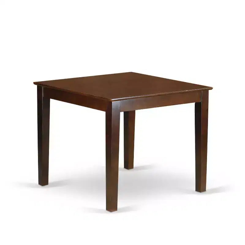 3Pc Dinette Set - Square Kitchen Table & 2 Parsons Chairs - Mahogany Finish