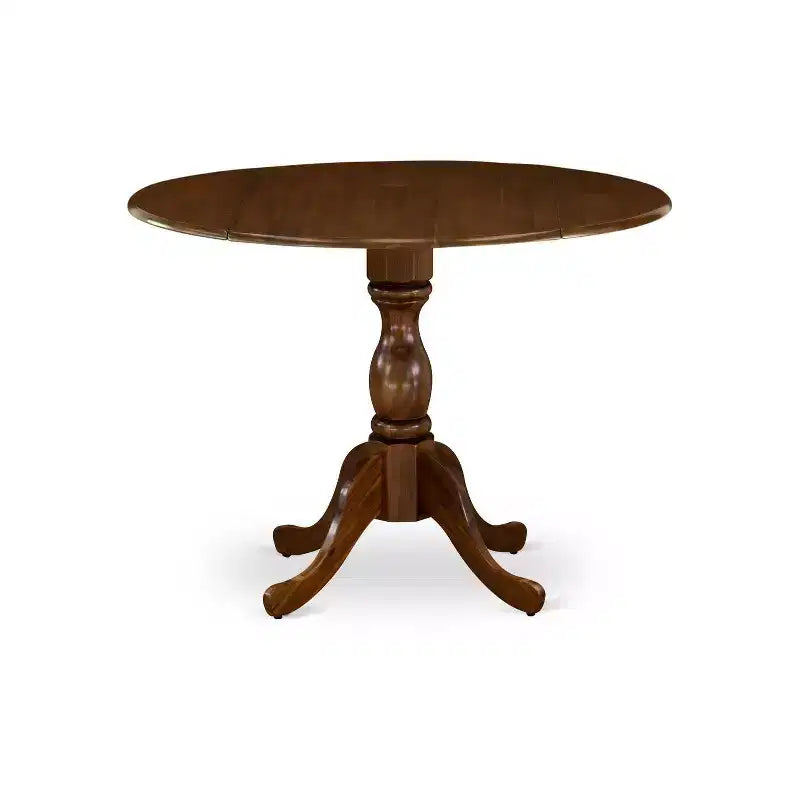 3-Piece Antique Walnut Solid Wood Top - Upholstered Dining Room Set - Seats-4