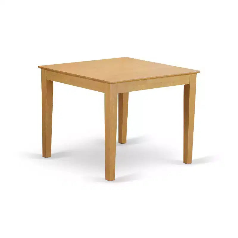 5Pc Square Dining Set - 36 Inch Table & 4 Parson Chairs - Oak Legs, PU Leather Oasis Color