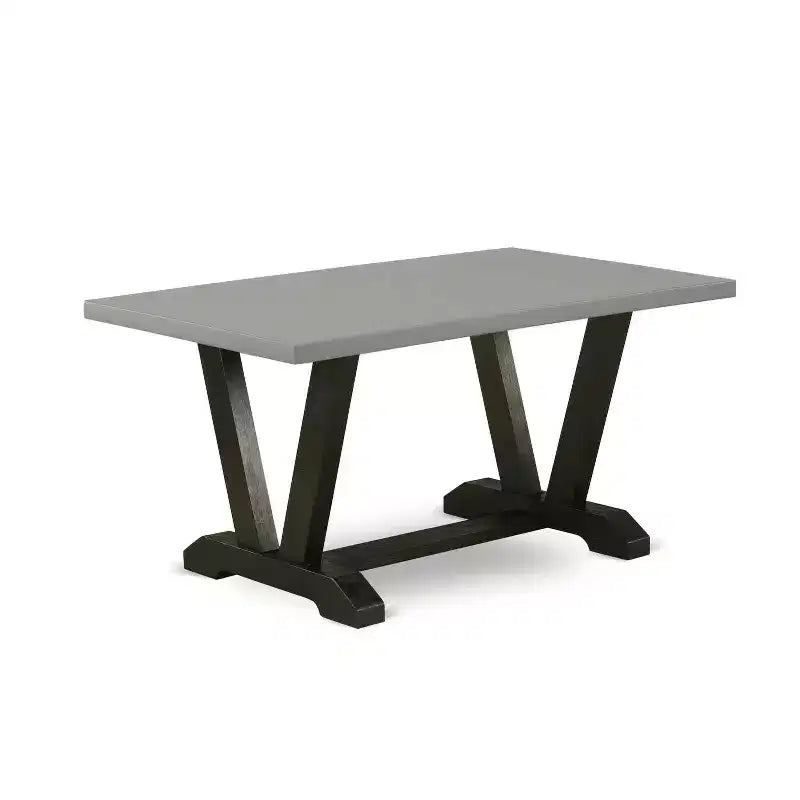 HomeStock 5-Piece Natural Oak Finish Solid Wood Top Dining table with 4 Chairs