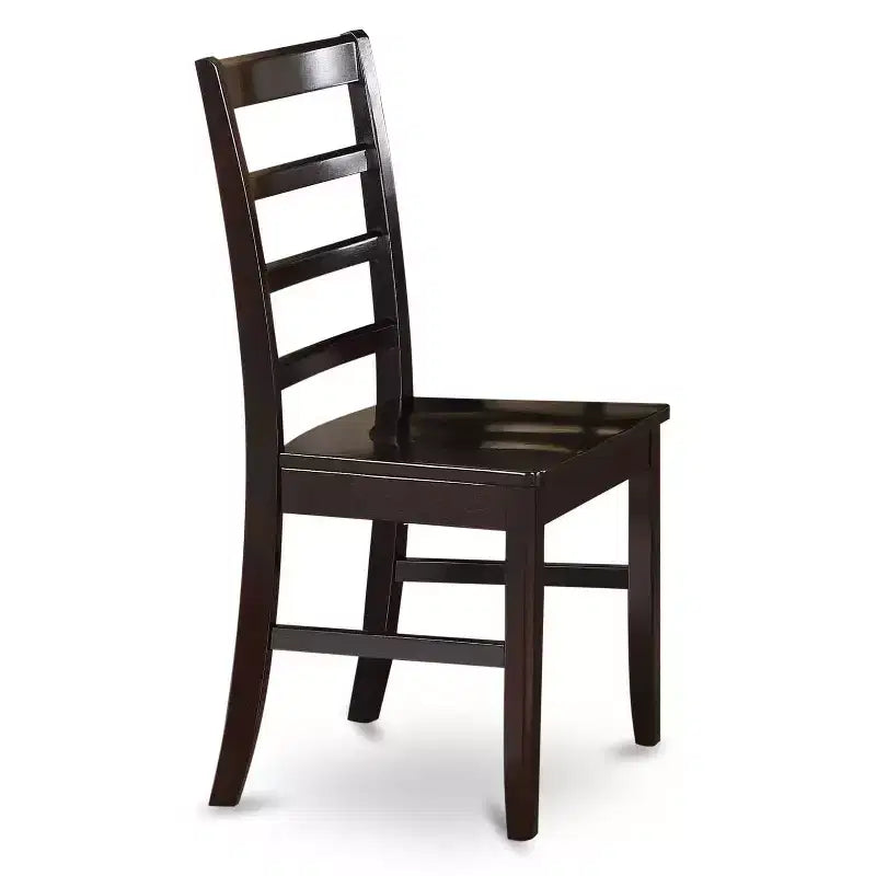 HomeStock 5-Piece Square Cappuccino Finish Solid Wood Top Dining Table with 4 Chairs