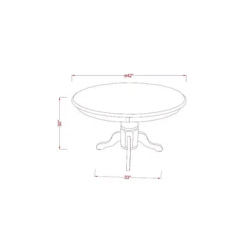 HomeStock 3-Piece Round Black Finish Solid Wood Top Dining Table with 2 Chairs