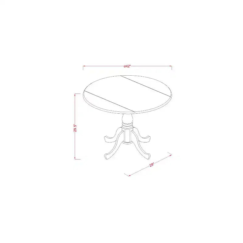 Antique Kitchen Table Set - 3 Piece Dining Table & Chairs - Small Space Dining Room Furniture