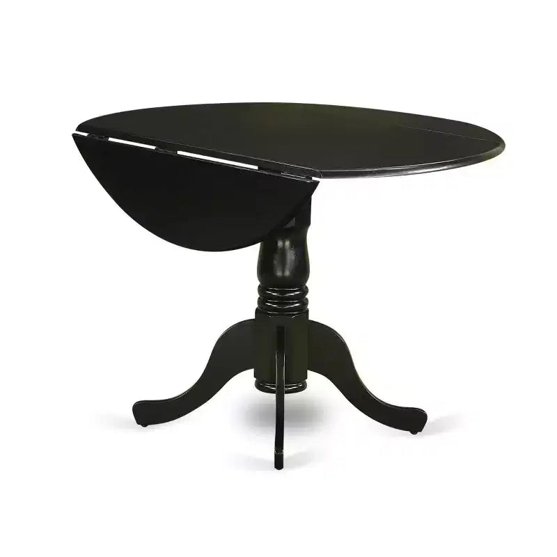 Round Dining Table Set with 2 Chairs - Kitchen Table Set, Black & Navy Blue