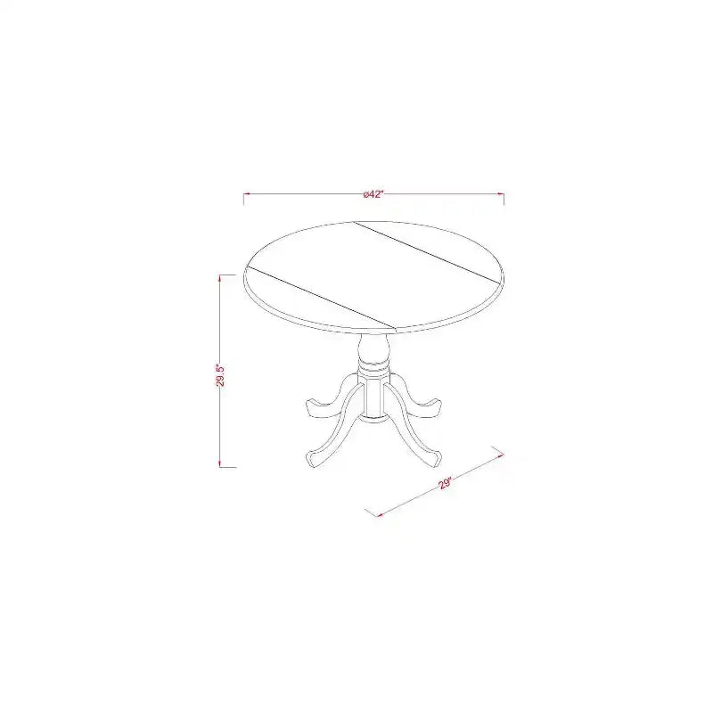 Round Dining Table Set with 2 Chairs - Kitchen Table Set, Black & Navy Blue