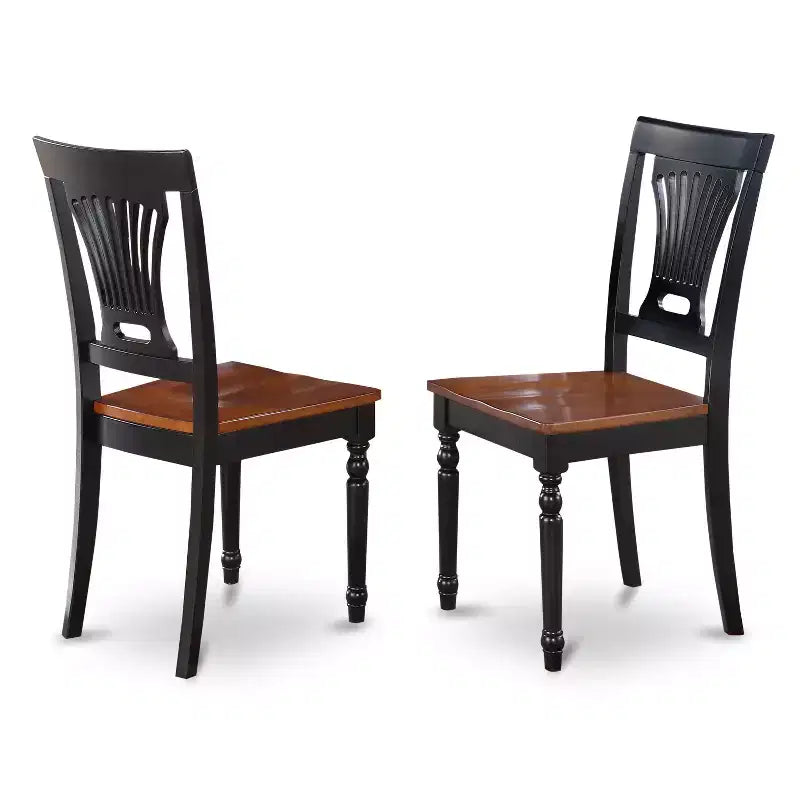 HomeStock 6-Piece Square Black & Cherry Finish Solid Wood Top dining Table with 1-Bench and 4-Chairs