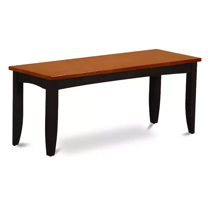 HomeStock 6-Piece Square Black & Cherry Finish Solid Wood Top dining Table with 1-Bench and 4-Chairs