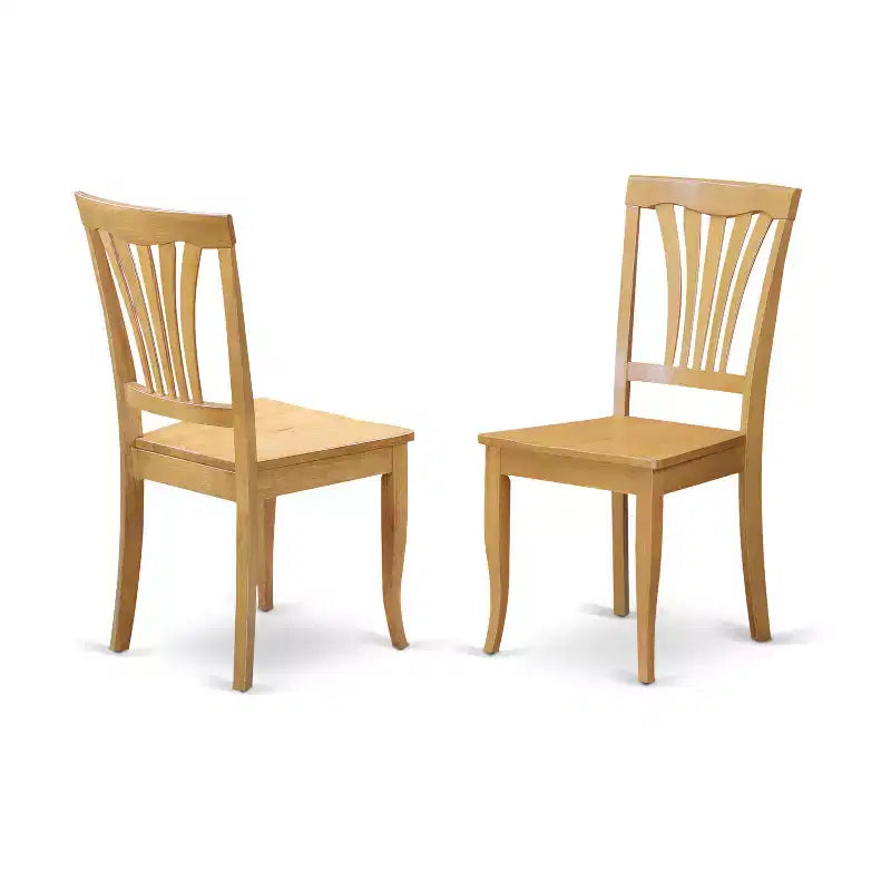 Round Dining Set - 5 Piece Table & Chair Set - 42 Kitchen Table with Dropleaf - Oak Finish