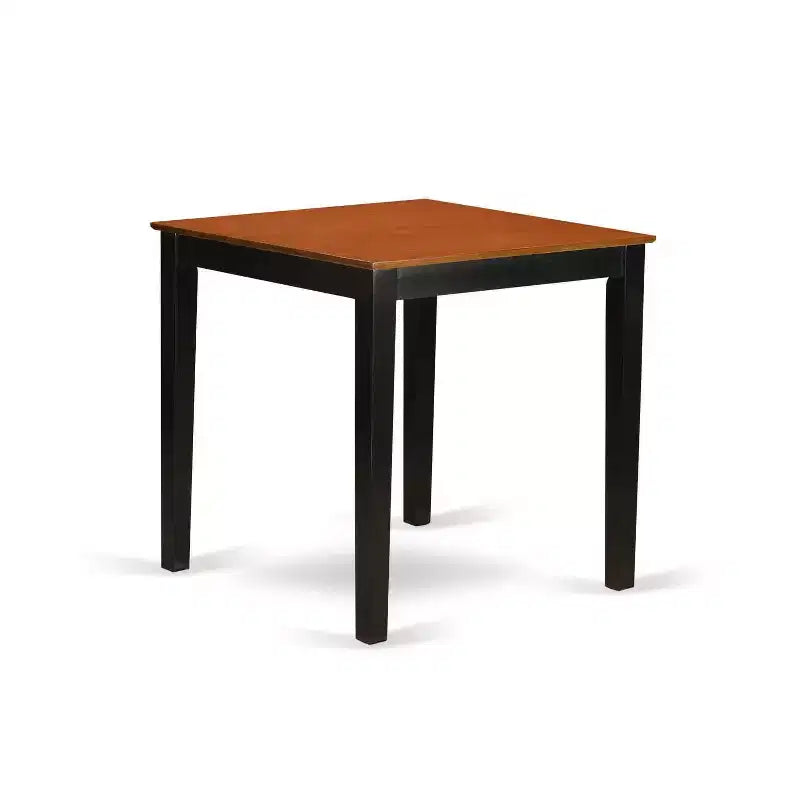 Counter Height Dining Set - 5 Piece Table & Chairs - Kitchen Set - Modern Design - Black & Cherry Finish
