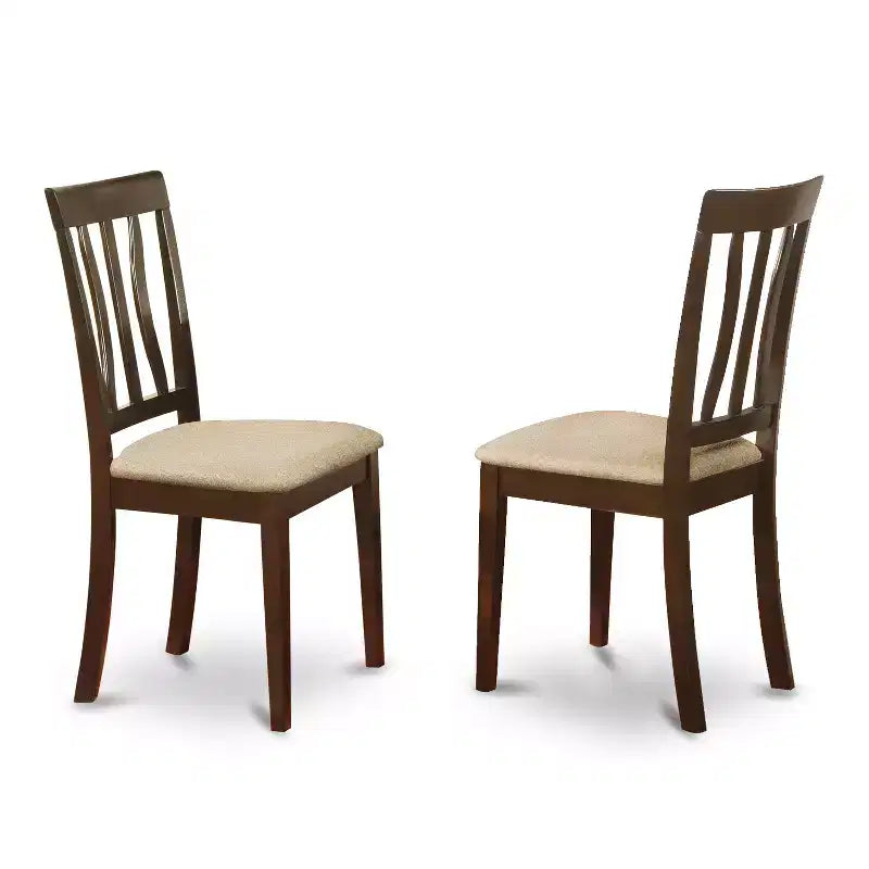 HomeStock 3-Pc Cappuccino Solid Wood Top - Dining Room Set - Seats 4