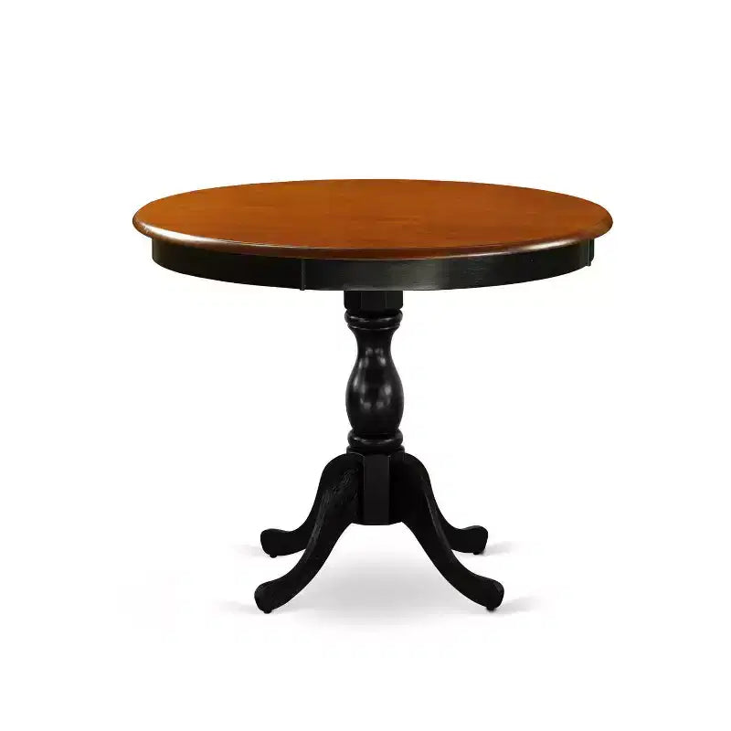 HomeStock 3-Piece Black and Cherry Finish Solid Wood Top - Dining Room Set - Seats-4