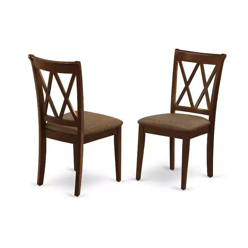 HomeStock 5-Pc Mahogany Finish Solid Wood Top-Dining Room Set-Seats 4
