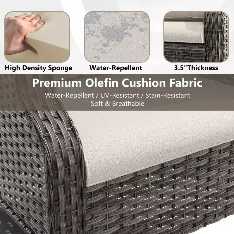 UPTIOT Premium Outdoor Patio Lounge Set with Ergonomic Design and All-Weather Comfort