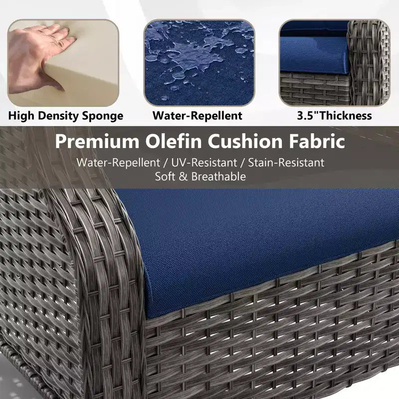 UPTIOT Premium Outdoor Patio Lounge Set with Ergonomic Design and All-Weather Comfort