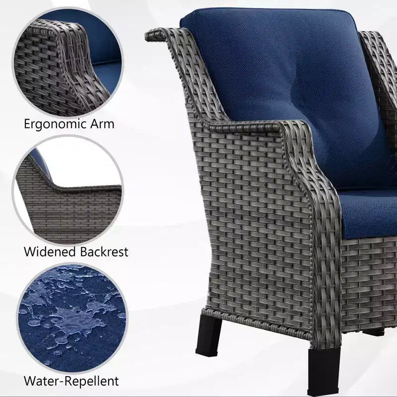 UPTIOT Premium Outdoor Patio Lounge Set with Ergonomic Design and All-Weather Comfort