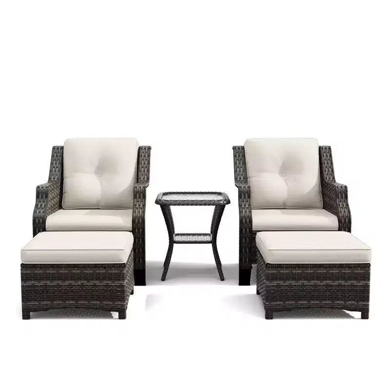 UPTIOT Premium Outdoor Patio Lounge Set with Ergonomic Design and All-Weather Comfort