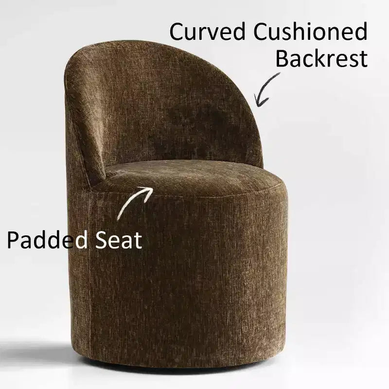 Dining Table Set for 6, Oval 79 Table and Chenille Fabric Armless Barrel Chairs with Casters, Perfect for Kitchens-Panipeachy