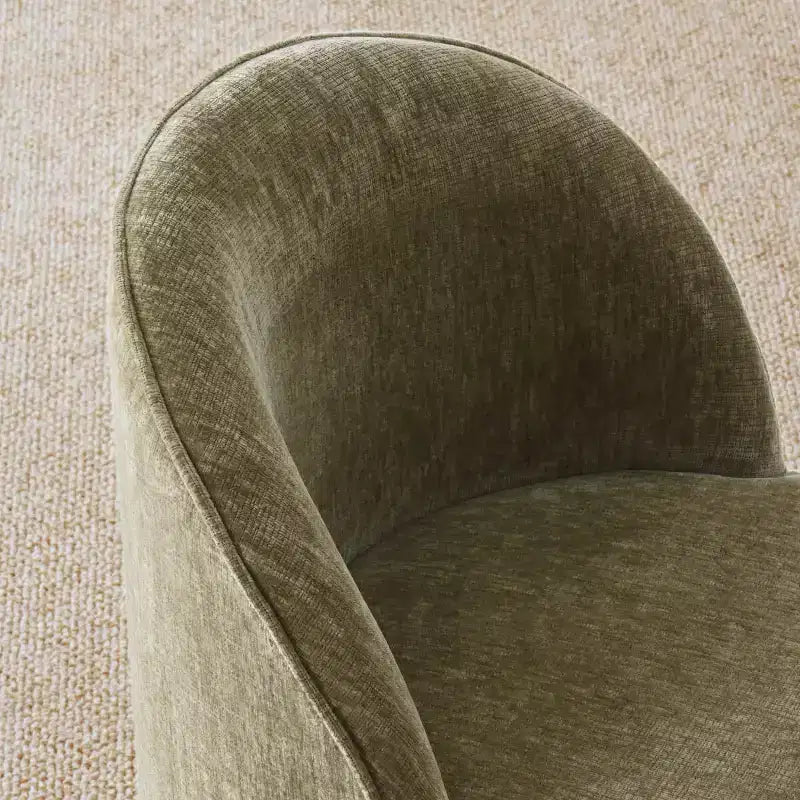 Dining Table Set for 6, Oval 79 Table and Chenille Fabric Armless Barrel Chairs with Casters, Perfect for Kitchens-Panipeachy