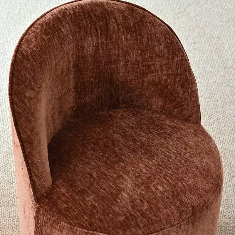 Dining Table Set for 6, Oval 79 Table and Chenille Fabric Armless Barrel Chairs with Casters, Perfect for Kitchens-Panipeachy