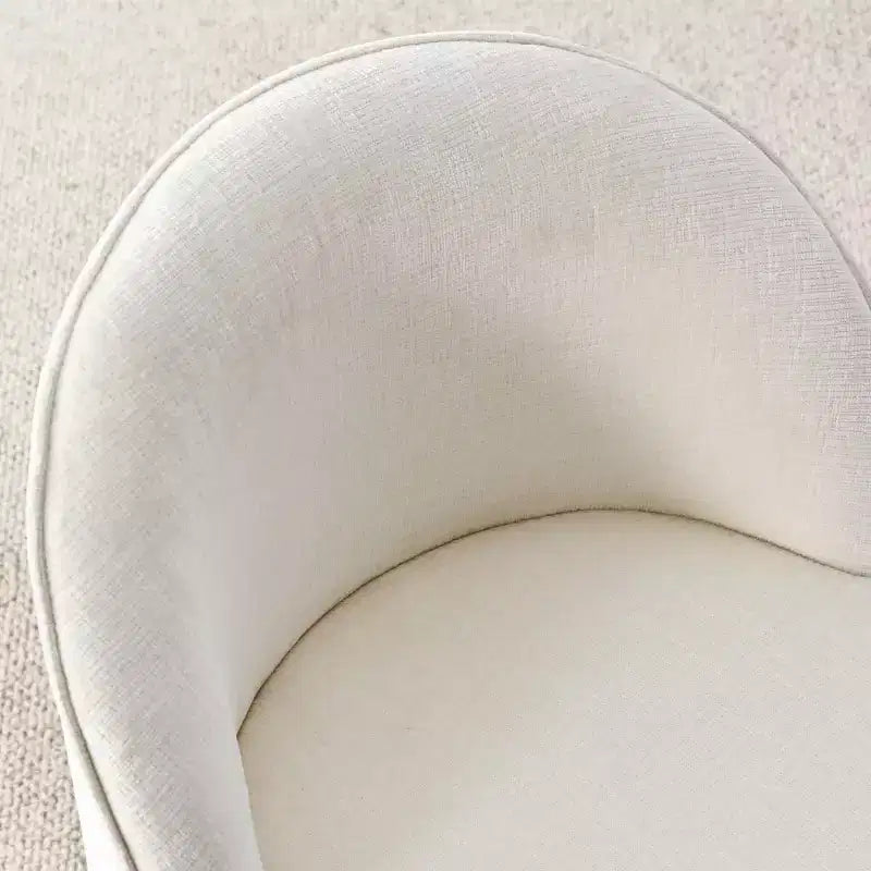 Dining Table Set for 6, Oval 79 Table and Chenille Fabric Armless Barrel Chairs with Casters, Perfect for Kitchens-Panipeachy