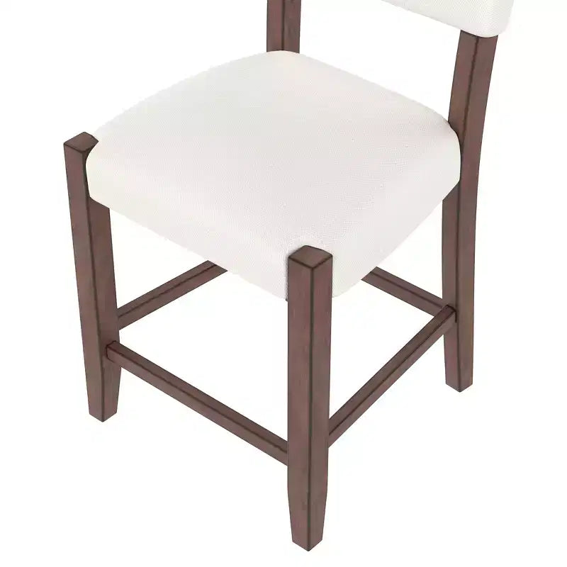 Marble Counter Height Dining Table Set for 4, 5 Pieces Bar Table Set with 4 Upholstered Chairs for Dining Room Pub Kitchen Small Place