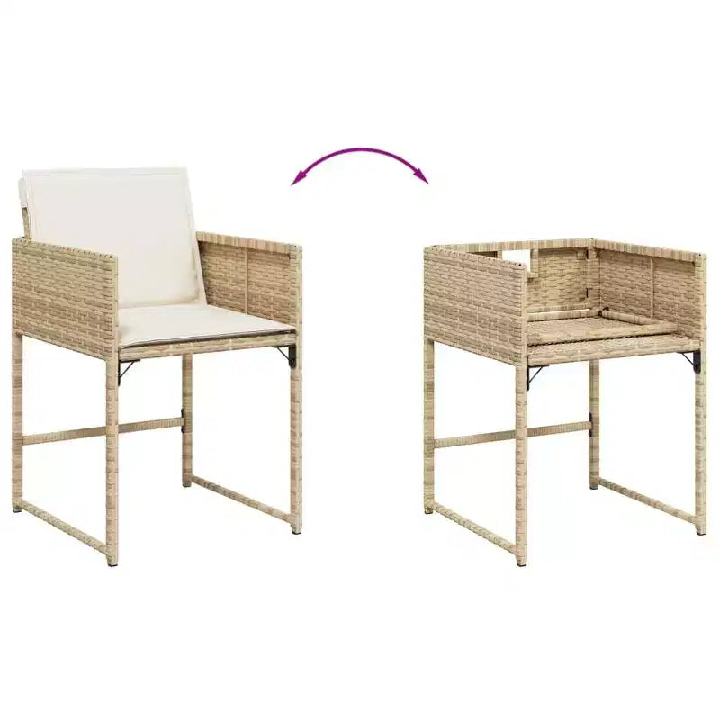 vidaXL Garden Dining Set with Cushions in Various Colors and Materials