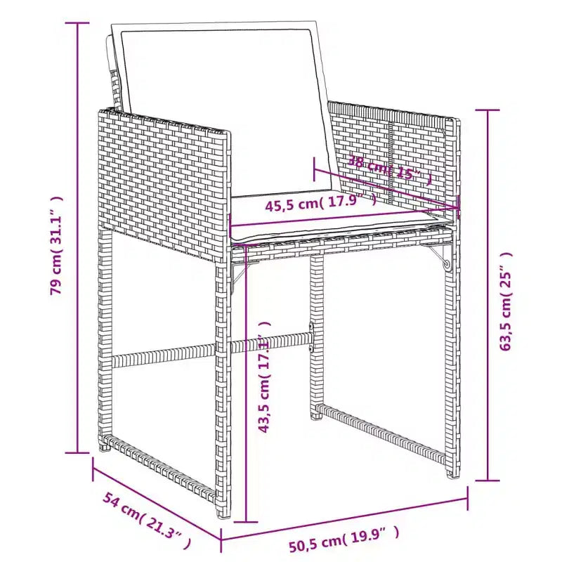 vidaXL Garden Dining Set with Cushions in Various Colors and Materials