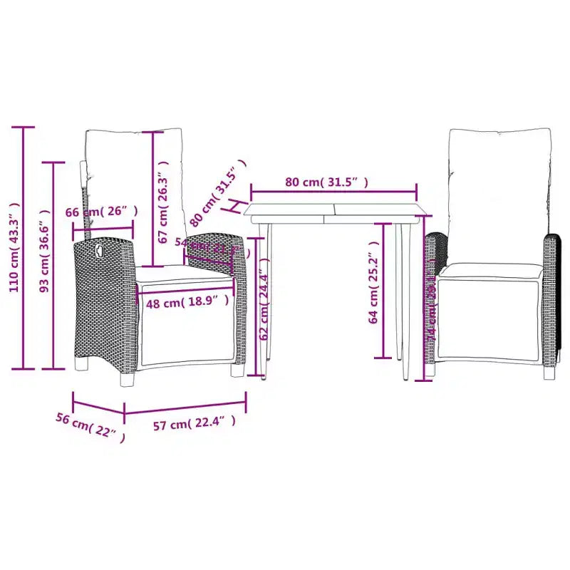 vidaXL Garden Dining Set