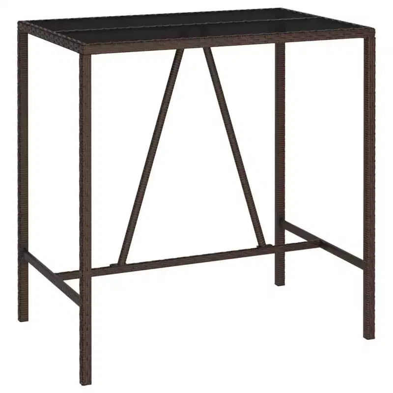 vidaXL Trendy Garden Bar Set with Rattan and Glass
