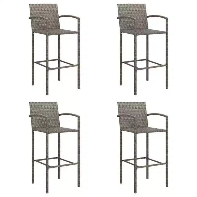 vidaXL Trendy Garden Bar Set with Rattan and Glass