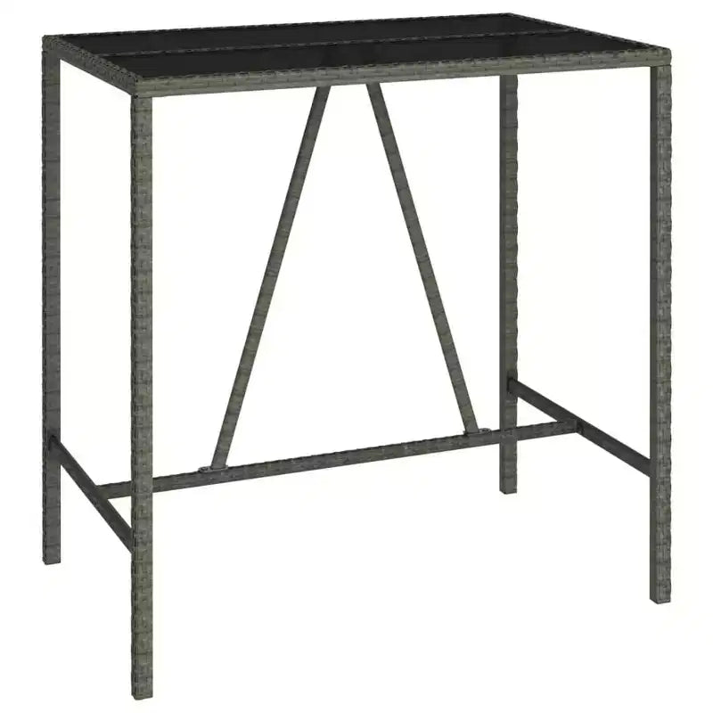 vidaXL Trendy Garden Bar Set with Rattan and Glass
