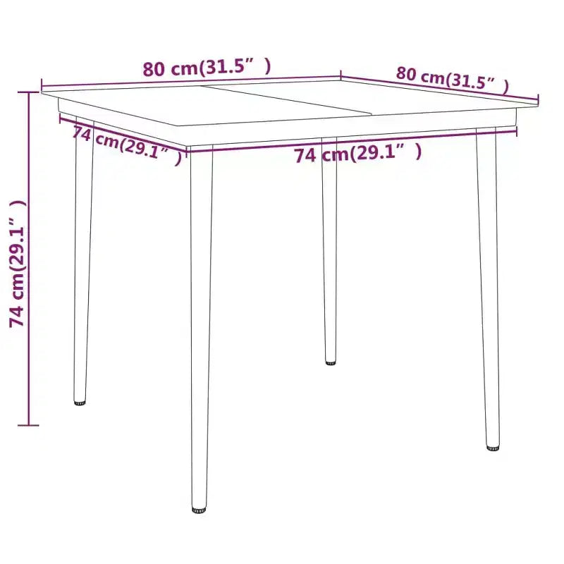 vidaXL Patio Dining Set Outdoor Dining Set Garden Table and Chair Set