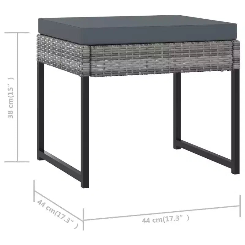 vidaXL Patio Dining Set Outdoor Table and Chairs Furniture Set Poly Rattan