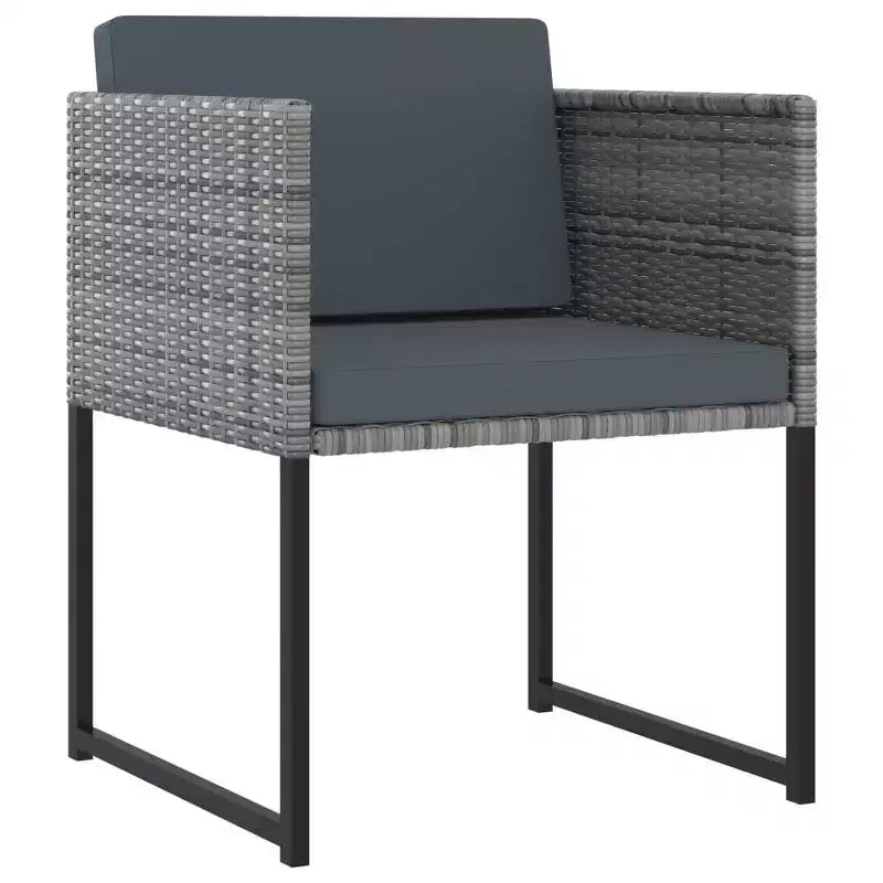 vidaXL Patio Dining Set Outdoor Table and Chairs Furniture Set Poly Rattan