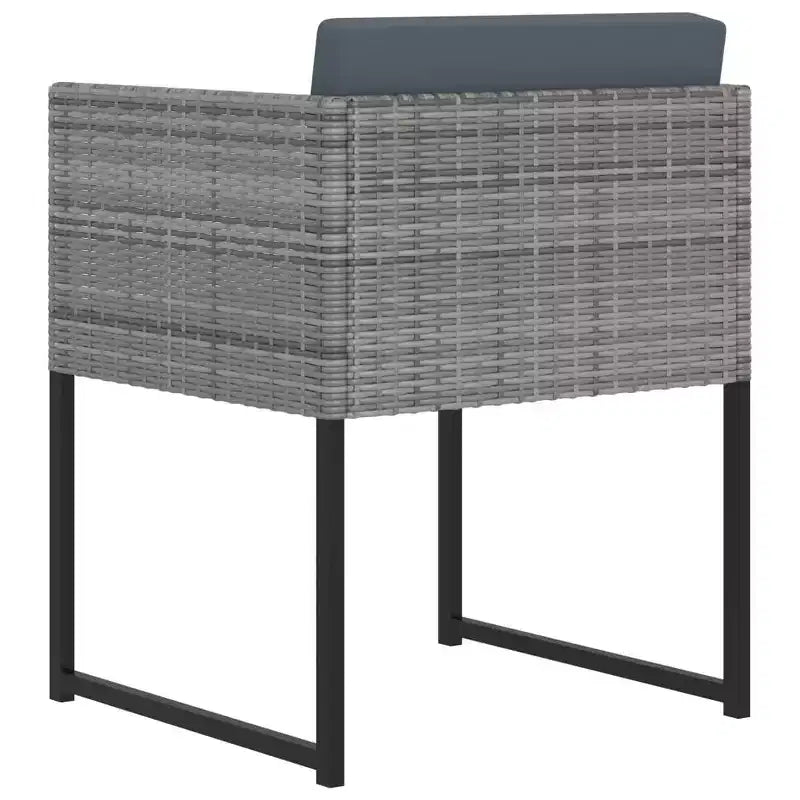 vidaXL Patio Dining Set Outdoor Table and Chairs Furniture Set Poly Rattan