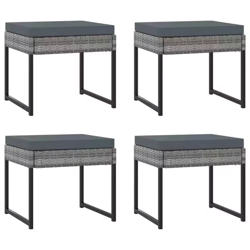 vidaXL Patio Dining Set Outdoor Table and Chairs Furniture Set Poly Rattan