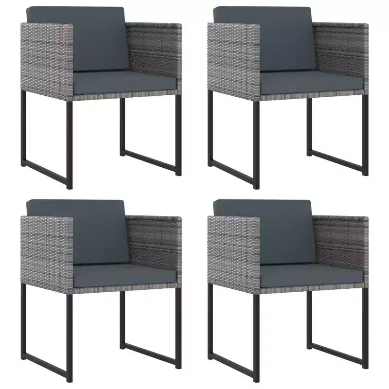 vidaXL Salon de Jardin Ensemble Table et Chaises Mobilier de Jardin en Résine Tressée