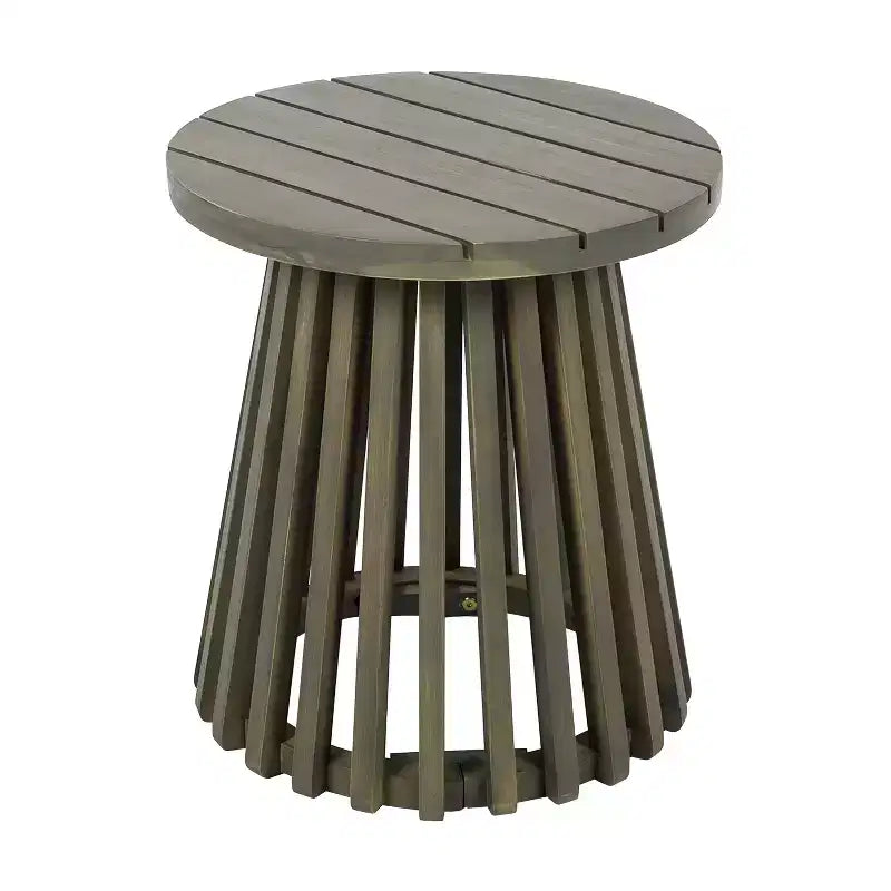 3-Piece Patio Conversation Set Acacia Wood Outdoor Furniture, 2 Club Chairs with Side Table for Garden/Patio/Deck - ModernLuxe