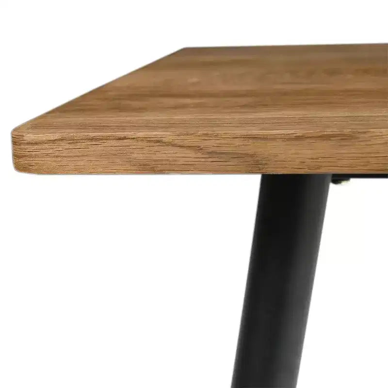 5-Piece Dining Table Set with Boucle Upholstered Chairs, 47 Compact Wood-Look Table and 4 Comfy Modern Dining Chairs - Panipeachy