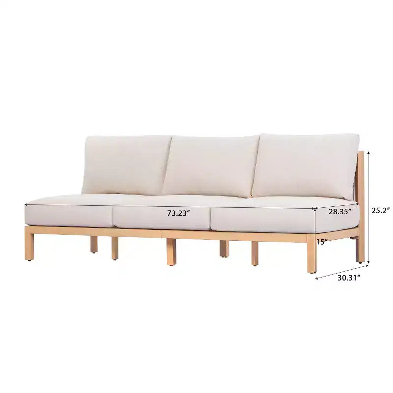 Christopher Knight Home Phachara Modern 4 Piece Acacia Wood Patio Seating Set with Rope-Woven Design and Cushions