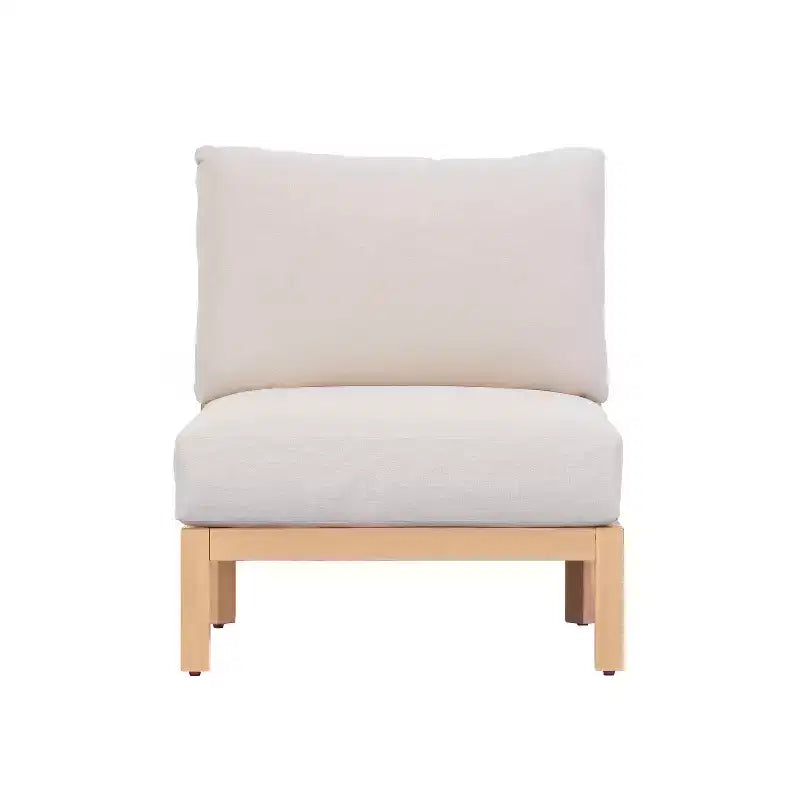 Christopher Knight Home Phachara Modern 4 Piece Acacia Wood Patio Seating Set with Rope-Woven Design and Cushions
