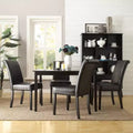 Salido Dining Set - 5-Piece - Black Vinyl - iNSPIRE Q