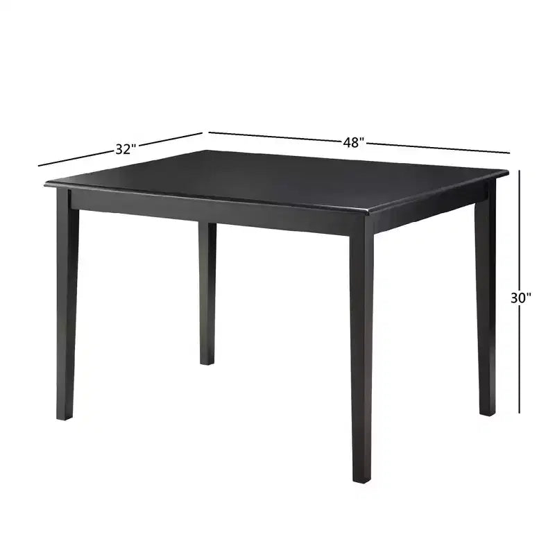 Salido Dining Set - 5-Piece - Black Vinyl - iNSPIRE Q
